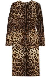 Dolce   Gabbana - Leopard-print silk-blend midi dress at Net A Porter