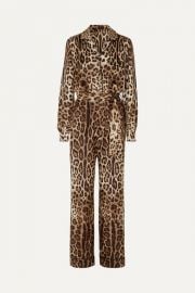 Dolce   Gabbana - Leopard-print silk-twill jumpsuit at Net A Porter