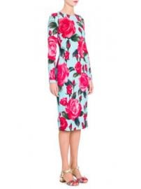 Dolce   Gabbana - Rose-Print Sheath Dress at Saks Fifth Avenue