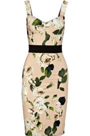 Dolce   Gabbana   Rose-print crepe bustier dress at Net A Porter