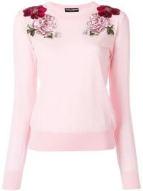 Dolce   Gabbana Cashmere Rose Patch Sweater - Farfetch at Farfetch