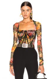 Dolce   Gabbana Floral Bustier Top in Multi   FWRD at Forward