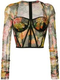 Dolce   Gabbana Floral Print Bustier Top - Farfetch at Farfetch