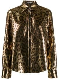 Dolce   Gabbana Metallic Leopard Print Shirt - Farfetch at Farfetch