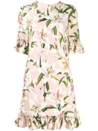 Dolce   Gabbana Ruffle Lily Print Dress - Farfetch at Farfetch