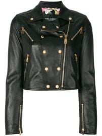 Dolce   Gabbana Studded Leather Biker Jacket - Farfetch at Farfetch