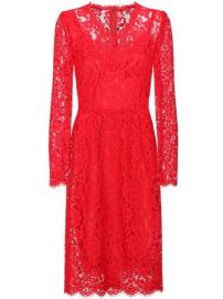 Dolce   Gabbana floral-lace knee-length Dress - Farfetch at Farfetch