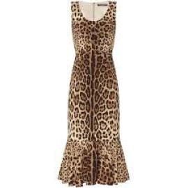 Dolce & Gabbana Flounce Hem Leopard Print Dress at Farfetch