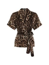 Dolce & Gabbana leopard-print Belted Silk Shirt | Brown | FARFETCH at Farfetch