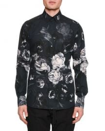 Dolce  Gabbana Mens Button-Down Long-Sleeve Floral-Print Shirt at Neiman Marcus