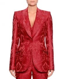 Dolce  Gabbana Single-Breasted Shawl-Collar Cherub-Jacquard Jacket at Neiman Marcus