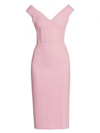 Dolce  amp  Gabbana - Double Crepe V-Neck Sheath Dress at Saks Fifth Avenue