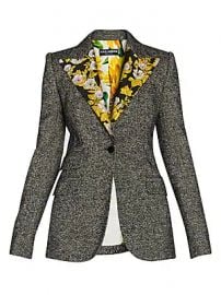 Dolce  amp  Gabbana - Floral Jacquard Lapel Detail Jacket at Saks Fifth Avenue