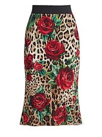 Dolce  amp  Gabbana - Leopard Midi Pencil Skirt at Saks Fifth Avenue