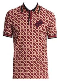 Dolce  amp  Gabbana - Logo Cotton Polo Shirt at Saks Fifth Avenue