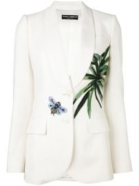 Dolce  amp  Gabbana Banana Leaf Patch Blazer at Farfetch