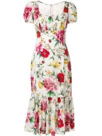 Dolce  amp  Gabbana Floral Print Midi Dress at Farfetch