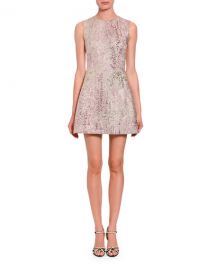 Dolce  amp  Gabbana Metallic Flared Cocktail Dress at Neiman Marcus