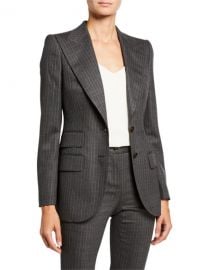 Dolce  amp  Gabbana Pinstripe Stretch-Wool Blazer Jacket at Neiman Marcus