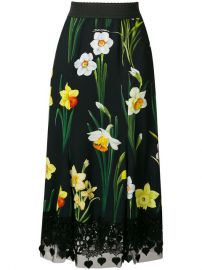 Dolce  amp  Gabbana Printed Cady Skirt at Farfetch