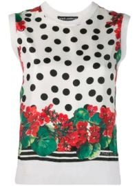 Dolce  amp  Gabbana printed knitted top printed knitted top at Farfetch