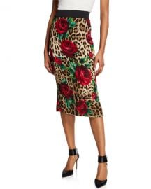 Dolce  amp  GabbanaRose   Leopard Tube Skirt at Neiman Marcus