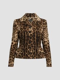 Dolce&Gabbana Leopard-Print Peplum Jacket | Saks Fifth Avenue at Saks Fifth Avenue
