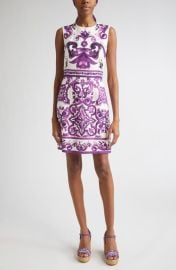 Dolce&Gabbana Majolica Sleeveless A-Line Dress at Nordstrom