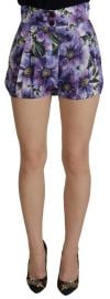 Dolce Gabbana Anemone Print High Waist Hot Pants at eBay