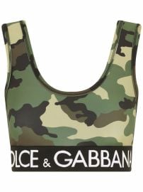 Dolce Gabbana Camouflage print Cropped Top and Leggings at Farfetch