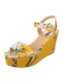 Dolce Gabbana Canvas Floral Print Sandals at The Real Real