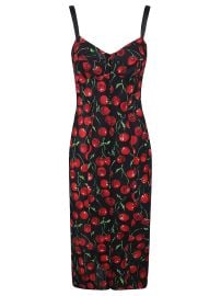 Dolce Gabbana Cherry Printed Corset Dress at Cettire