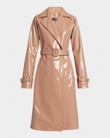 Dolce Gabbana Coated Faux Leather Belted Trench Coat at Neiman Marcus