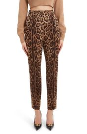 Dolce Gabbana DégradLeopard Print Stretch Wool Ankle Pants at Nordstrom