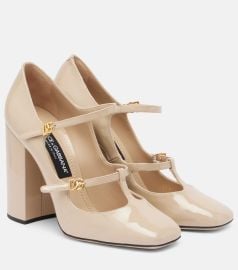 Dolce Gabbana DG 105 patent leather Mary Jane pumps at Mytheresa