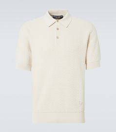 Dolce Gabbana DG knitted cotton polo shirt at Mytheresa