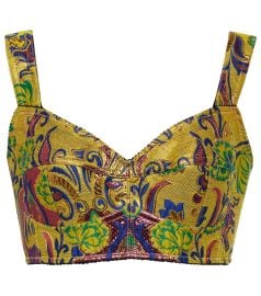 Dolce Gabbana Floral Brocade Bustier Top at Mytheresa