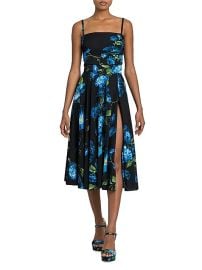 Dolce Gabbana Floral Charmeuse Silk Blend Midi Dress at Saks Fifth Avenue