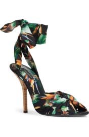 Dolce Gabbana Jungle Print Satin Sandals in Green at Nordstrom