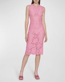 Dolce Gabbana Lace Midi Dress at Neiman Marcus