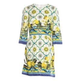 Dolce Gabbana Lemon Majolica Print Jacquard Dress at Vestiaire Collective