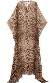 Dolce Gabbana Leopard Print Silk Chiffon Kaftan at Net a Porter