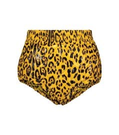 Dolce Gabbana Leopard print Faux Leather Bra and Shorts at Mytheresa