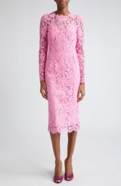 Dolce Gabbana Long Sleeve Cordonetto Lace Sheath Dress at Nordstrom