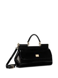 Dolce Gabbana Medium Sicily Patent Leather Top Handle Bag at Farfetch