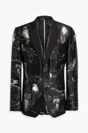 Dolce Gabbana Printed silk twill blazer at The Outnet