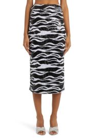 Dolce Gabbana Sequin Stripe Lace Midi Pencil Skirt at Nordstrom