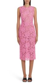 Dolce Gabbana Sleeveless Semisheer Lace Midi Dress at Nordstrom