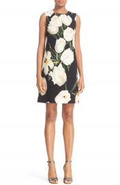 Dolce Gabbana Tulip Print Wool Shift Dress at Nordstrom