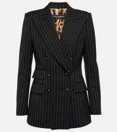 Dolce Gabbana Turlington pinstripe wool blend blazer at Mytheresa